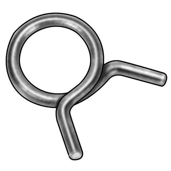 Manufacturer Varies Hose Clamp,Dia 0.468x0.087,Ylw,PK100 HC-7.5ST ZD