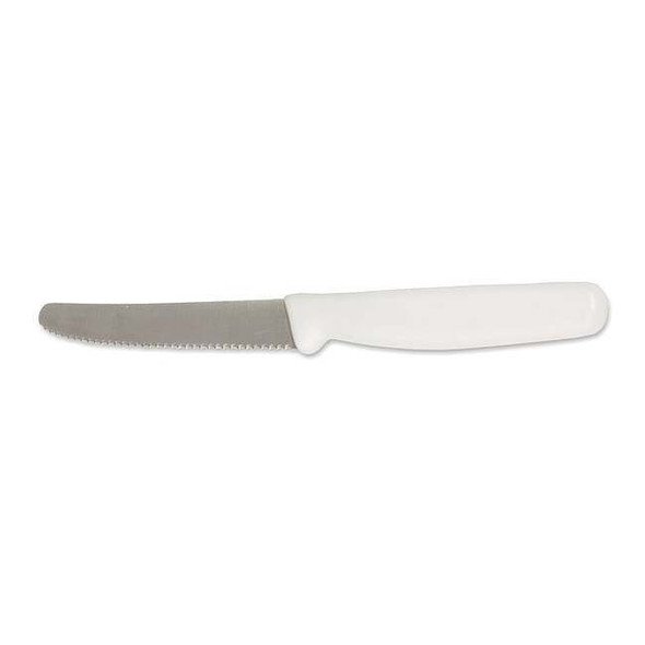 Crestware Utility Knife,Serrated,3-1/2 in. L,White KN06