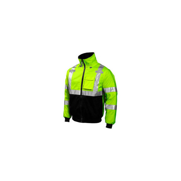 Tingley J26002 Bomber Hooded Jacket Fluorescent Yellow/Green/Black 2XL