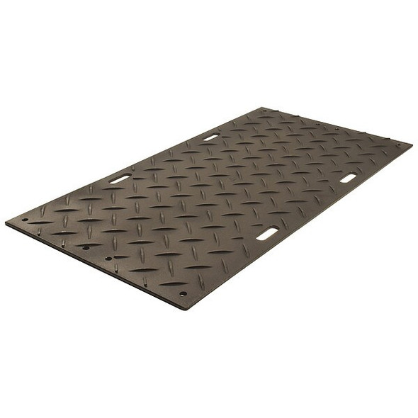 Ground Protection Mat, High Density Polyethylene, 3 ft W x 6 ft L, 1/2 in Thick