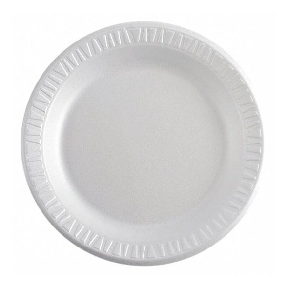 Dart Foam, Plate, Round, 10", White, PK500 10PWC