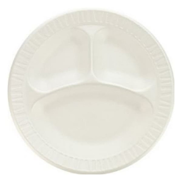 Dart Disp Foam Plate,10 1/4 in,White,PK500 10PWC Dart Disp Foam Plate,10 1/4 in,White,PK500 10PWC
