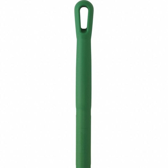 Vikan 1510mm Color Coded Handle, 1 1/4 in Dia, Green, Stainless Steel 29392
