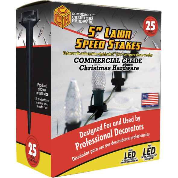 Commercial Christmas Hardware 5 In. Lawn Speed Stakes (25-Pack) 9130-99-5635