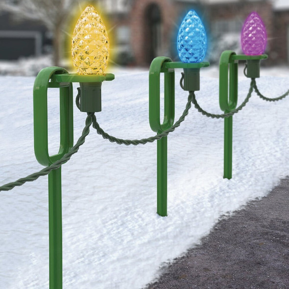 Commercial Christmas Hardware Easy Push 10 In. Light Stakes (25-Pack) 9110-99-5635 969062