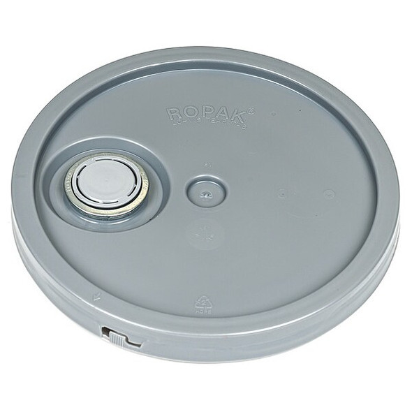 Basco Pail Lid, 12.25 in OD, Plastic, Gray ROP2100CVR-F-TT-GRAY