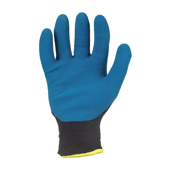Coated Gloves, Nylon/Latex Palm, Acrylic Lining, Black/Blue, L ( 9 )