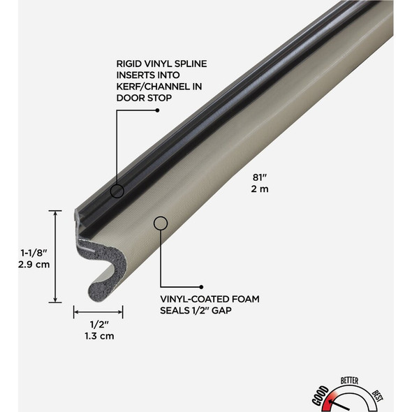 M-D 81" Beige Vinyl Clad Ws 91800 116397