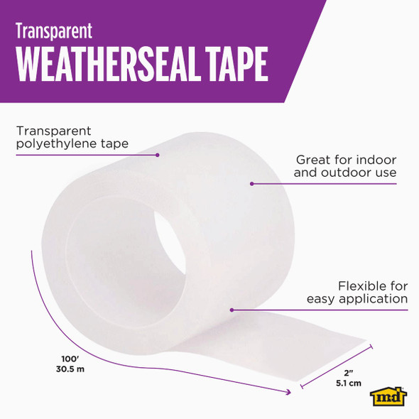 M-D Building Products 100 Ft. Transparent Weatherseal Tape for Windows & Vents 04630 119063