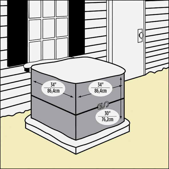 M-D Building Products Silver Air Conditioning Cover for Central Square Units