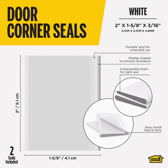 M-D Building Products White Door Corner Seal for Interior & Exterior Doors 51502 143899