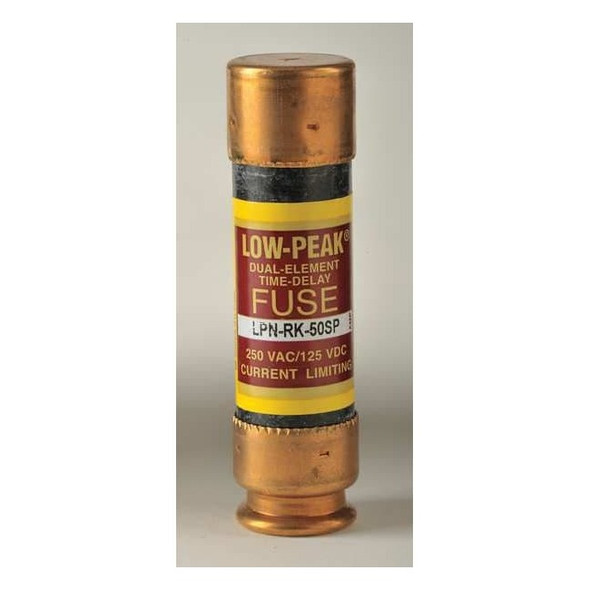 UL Class Fuse, RK1 Class, Time-Delay, 50A, 250V AC, Non-Indicating