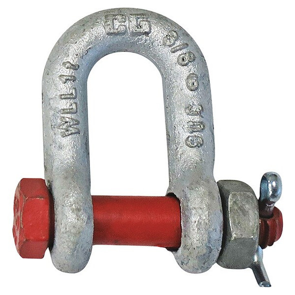 Crosby D-Shackle,1,000 lb Load Cap,Carbon Steel 1019768