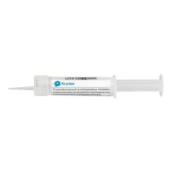 Krytox 0.5 oz., Syringe, Synthetic, White GPL-205