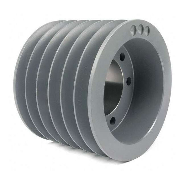 7/8 in to 3-1/2 in Quick Detachable Bushed Bore 6 Groove V-Belt Pulley 8 in OD
