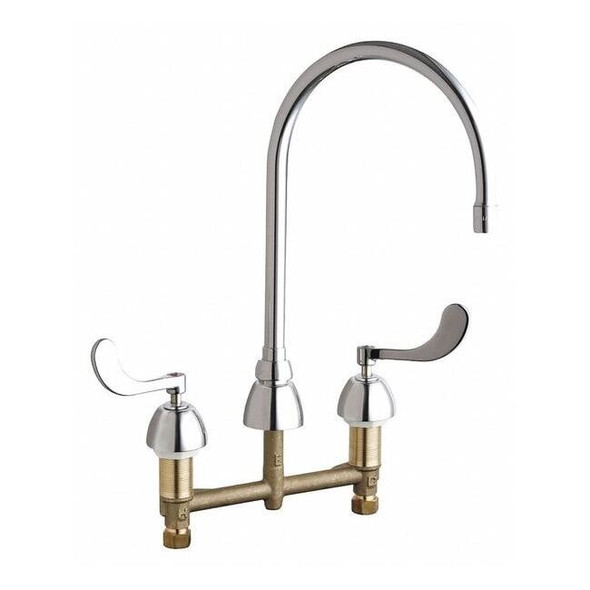 Gooseneck Kitchen/Bathroom Faucet, Manual, 8" Mount, 3 Hole Commercial