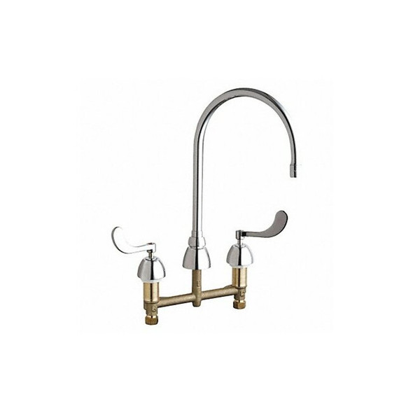 Gooseneck Kitchen/Bathroom Faucet, Manual, 8" Mount, 3 Hole Commercial