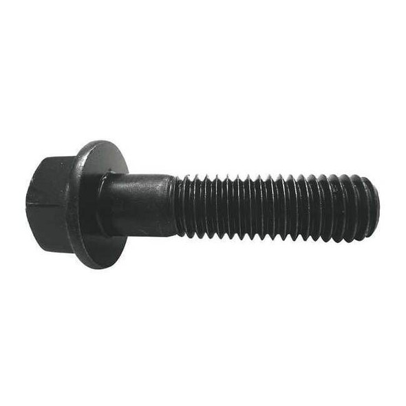 Grade 8, 7/16"-14 Flange Bolt, Plain Steel, 1-1/8 in L, 25 PK