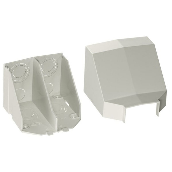 Hubbell Wiring Device-Kellems Ceiling Adapter,Off White,PVC,Wall-Trak PW2CACF