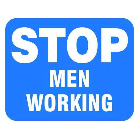 Railroad Stop Sign, 12" Height, 15" Width, Aluminum, Rectangle, English