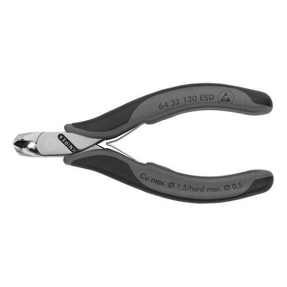 Knipex 4 3/4 in ESD End Cutting Nipper Uninsulated 64 32 120 ESD