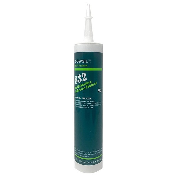 Dowsil Silicone Sealant, 10 oz, Cartridge, Gray, Silicone Base, 832 99180620