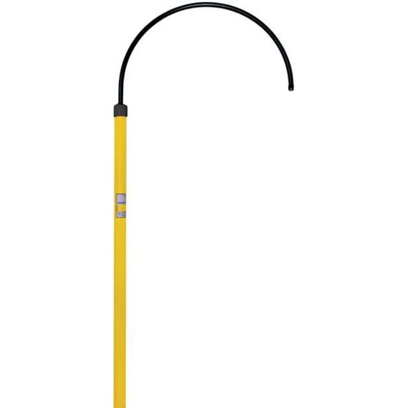 Rescue Hook, 6 ft, Yellow, Fiberglass with Aluminum Bronze Alloy Head  24401
