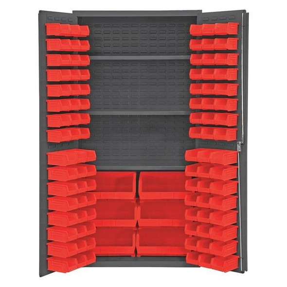 Durham Mfg Bin Cabinet,72"x36"x24",Gray,102RedBns 2501-BDLP-102-3S-1795