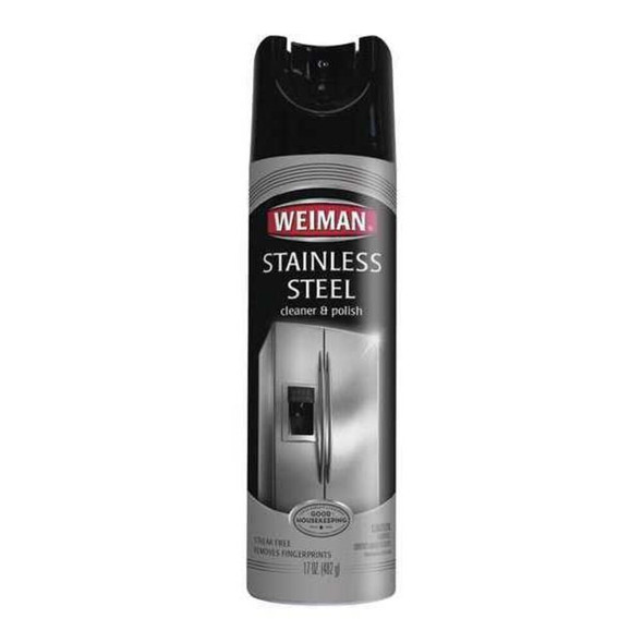 Weiman Stainless Steel Cleaner and Polish, 17 oz, Aerosol Can, Ready to Use 49