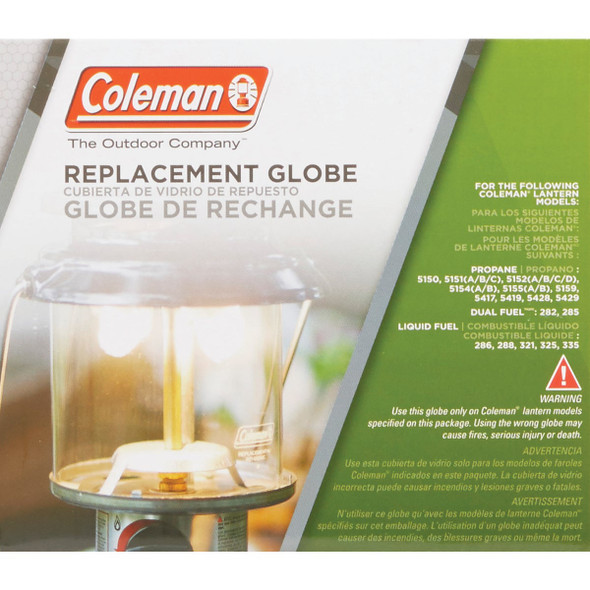 Coleman 4-1-2 In. H. x 4-1-4 In. Dia. Straight Lantern Globe 2000038026 803162