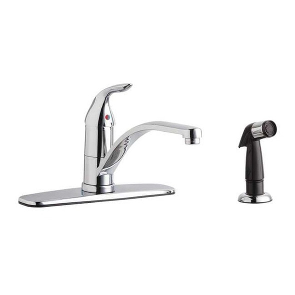 Low Arc Kitchen Faucet, Manual, 8" Mount, 2 Hole Commercial