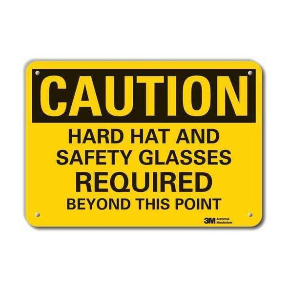 Lyle Caution Sign,7 in. H,Aluminum, LCU3-0434-RA_10x7 LCU3-0434-RA_10x7