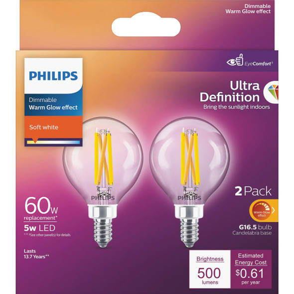 Philips 2pk 60wg16.5e12 Led Bulb 573329 546736