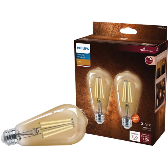 Philips 2pk 75w St19vin Led Bulb 565969