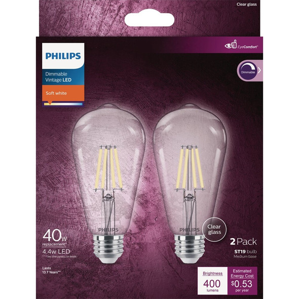 Philips 2pk 40w St19sw Led Bulb 564856 508106