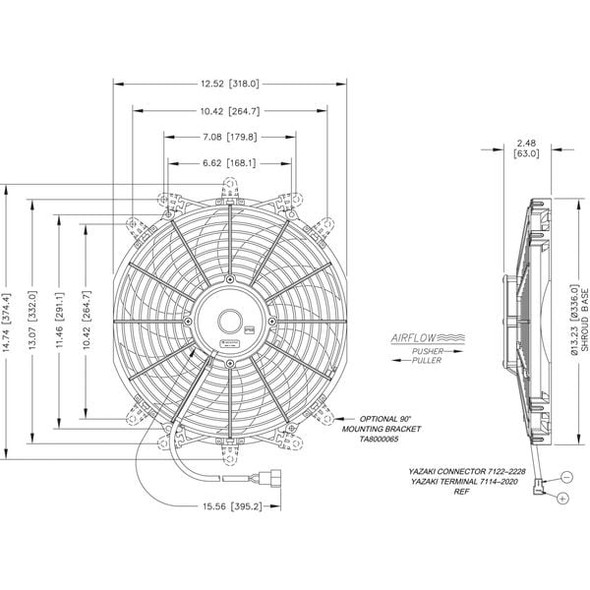 Maradyne Cooling Fan,12 Inch,12 VDC,1155 CFM M123K