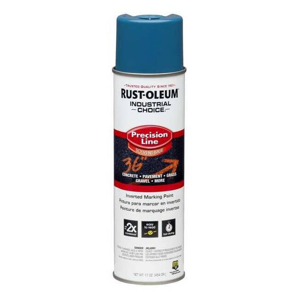 Rust-Oleum Precision Line Marking Paint, Inverted, Caution Blue, 17 oz 203022V