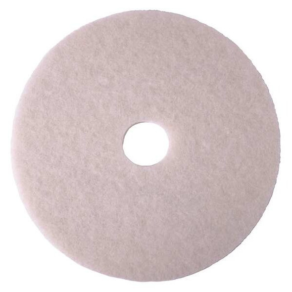 Tough Guy Buff Pad,White,Size 24",Round,PK5 402W61