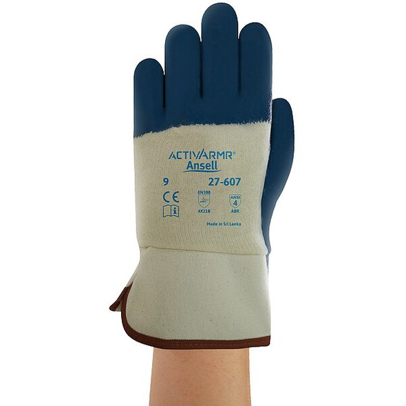 Ansell Coated Gloves,3/4 Dip,XL,10-1/2",PR 27-607 Ansell Coated Gloves,3/4 Dip,XL,10-1/2",PR 27-607