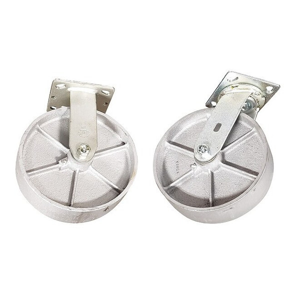 Manufacturer Varies Plate Casters,Rigid,Swivel,9 1/2"H,PK4 8802