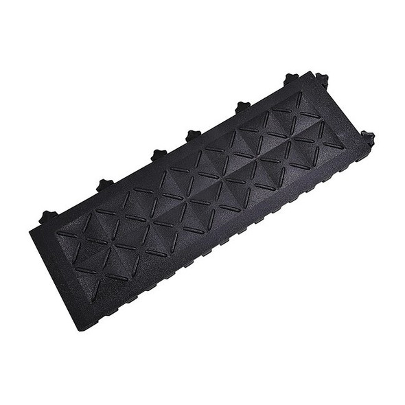 Safe-Flex Interlocking highlight Mat, 6 in W x PVC, Black A7-B