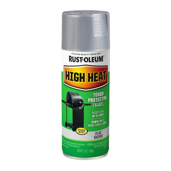 Rust-Oleum Spray Paint, Silver, Satin, Solvent, 12 Oz 7716830