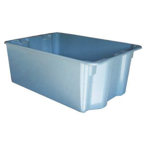 Mfg Tray Stacking&NestingTote,25.25inL,18inW,Gray 7806085172