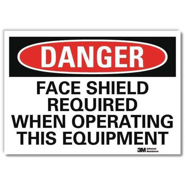 Lyle Danger Sign,10 in x 14 in,Rflct Sheeting U3-1457-RD_14X10