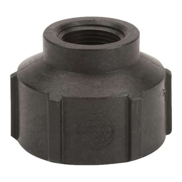 Reducing Coupling, Polypropylene, 2" x 1", Schedule 80, 300 psi Max Pressure