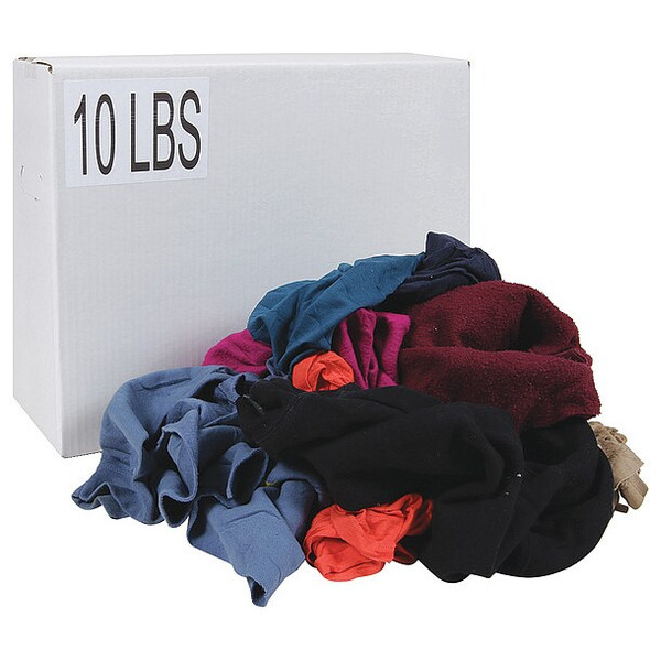 Recycled Cotton Sweatshirt Cloth Rag 10 lb. Varies Sizes, Assorted