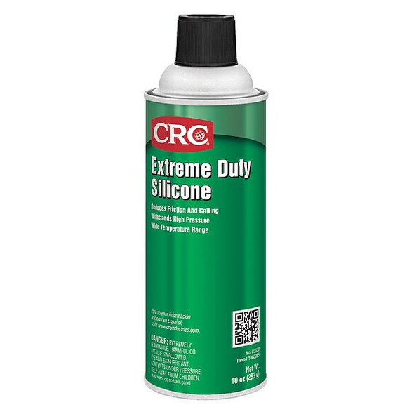 Crc Silicone Lubricant, 10 oz, Aerosol Can, Silicone, Colorless 03030