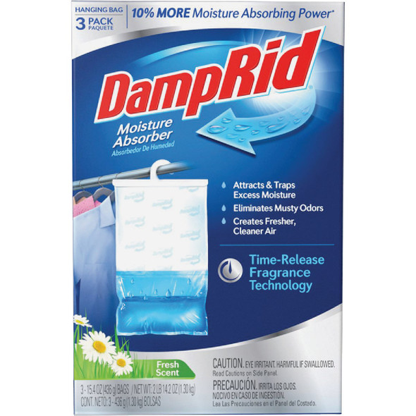 DampRid 15.4 Oz. Fresh Scent Moisture Absorber Hanging Bag (3-Count) FG83FSSB