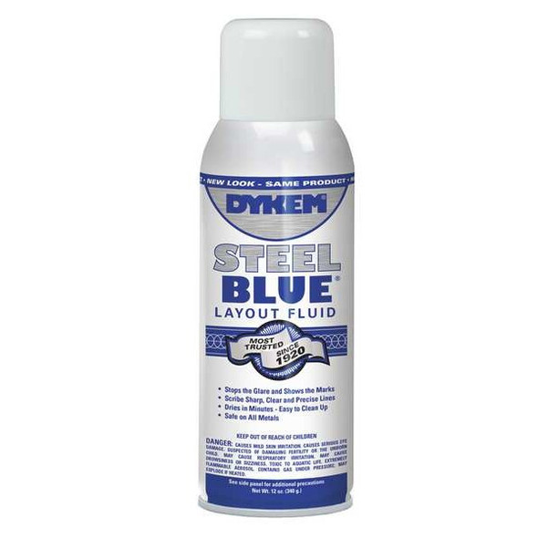 Dykem Dykem Steel Blue, Layout Fluid, Aerosol Can, 12 oz 80000