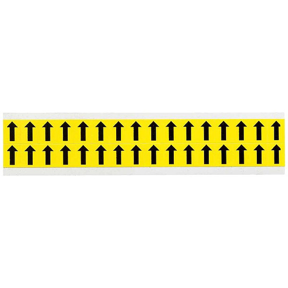 Brady Letter Label,Arrow,3/4inHx9/16inW,Vinyl 3420-ARO